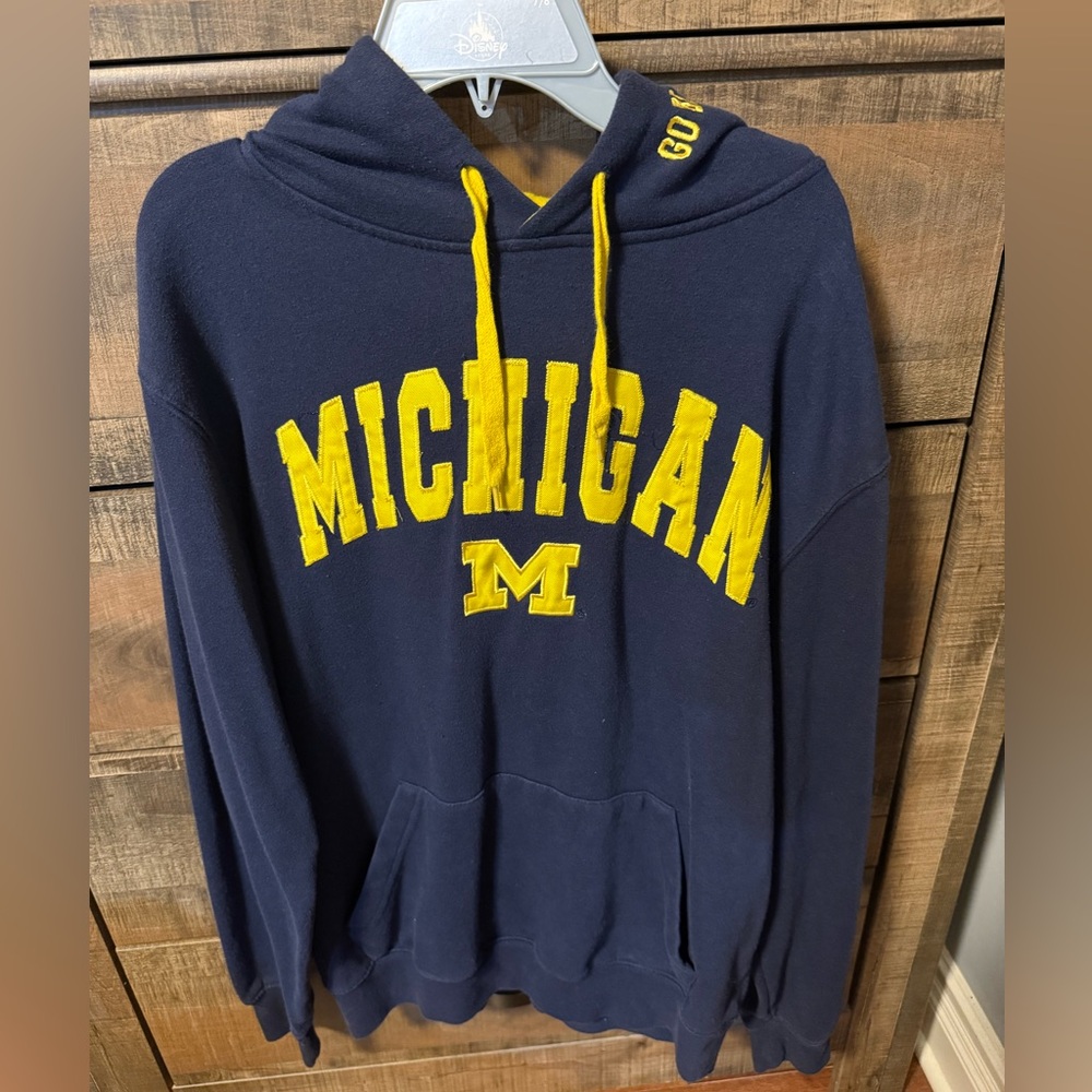 Michigan Navy and Yellow Hoodie
